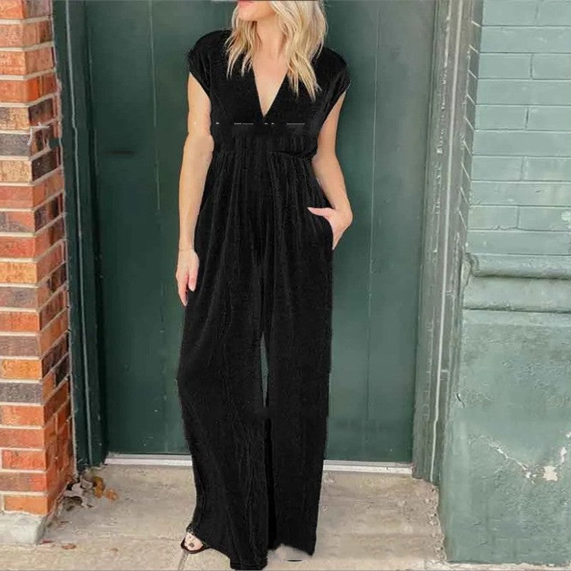 Marion – V-Neck Jumpsuit with High Waist