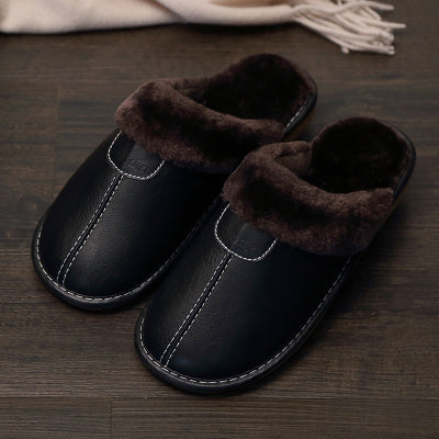 Sara – Cotton Slippers with Vegan Leather for Women
