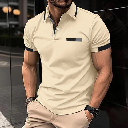 Marc – Men's Polo Shirt with Chest Pocket and Buttons