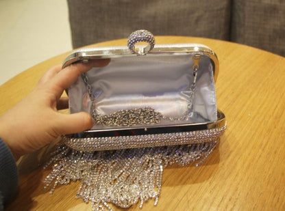 Marie – Handbag with Fringe and Rhinestones for Women