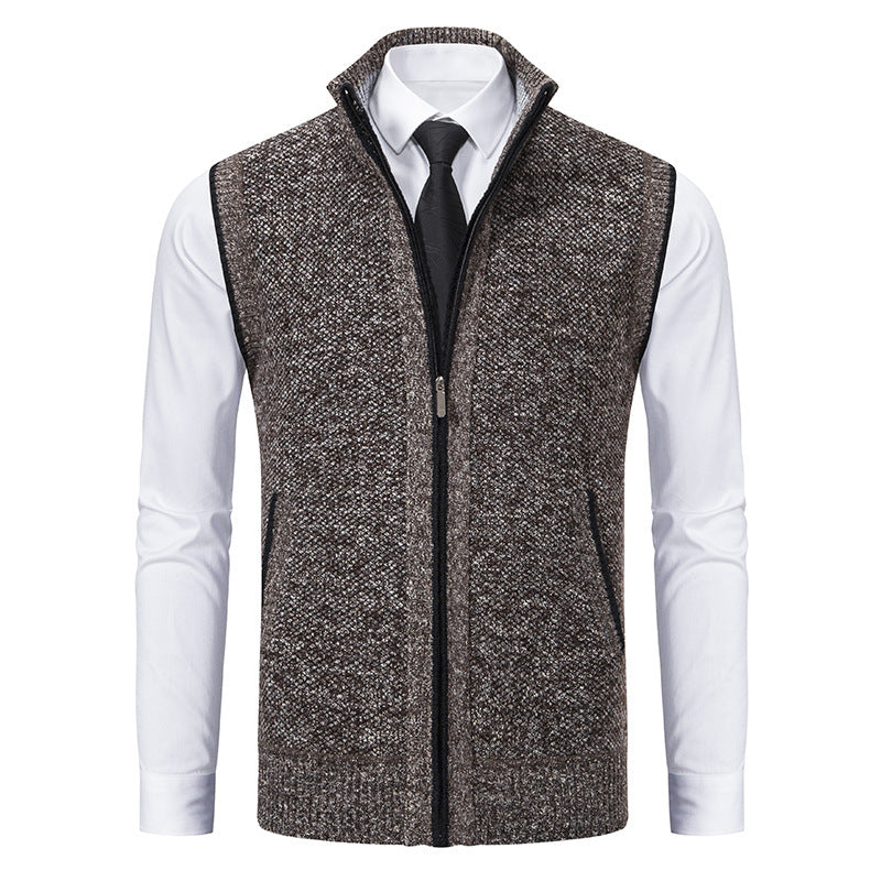 Albert – Men's Cardigan with Stand-Up Collar