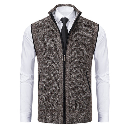 Albert – Men's Cardigan with Stand-Up Collar