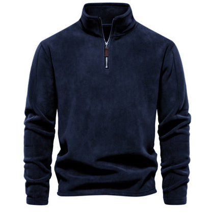 Larry – Fleece Zip Sweatshirt with High Collar
