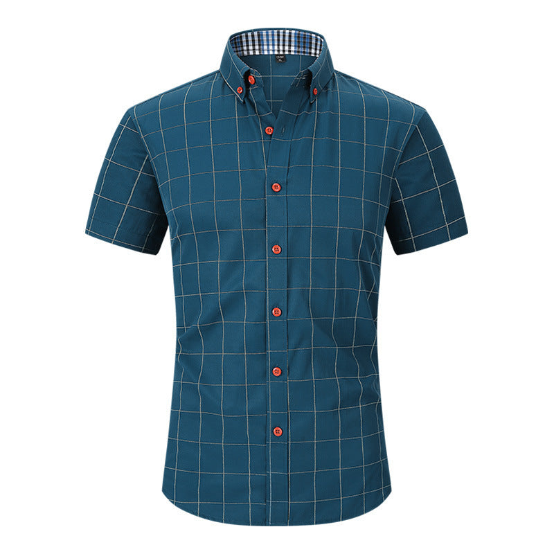 Keith – Men's Checkered Short Sleeve Shirt with Anti-Wrinkle Features