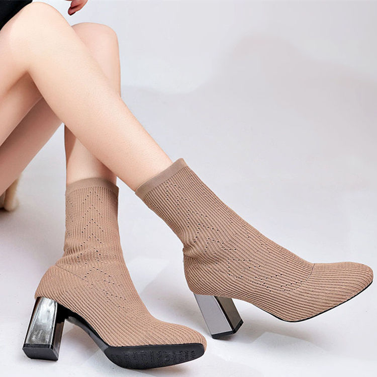 Andrea – Elastic High-Heeled Women's Boots