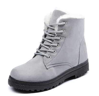 Julie – Flat Women's Winter Boots with Large Sizes in Vegan Plush