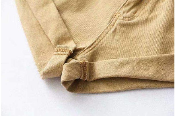 Deborah – High-Waisted Denim Shorts with Elastic Waistband and Wide Legs