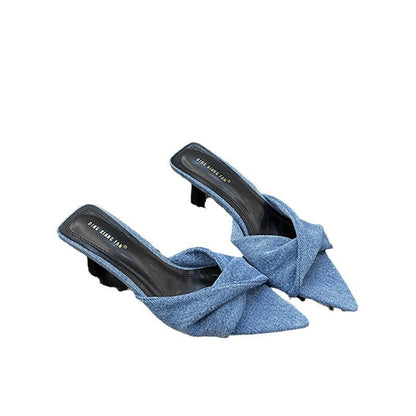 Samantha – Open Denim High Heel Sandals