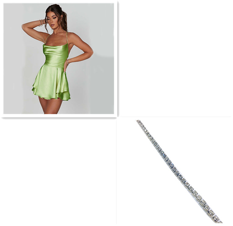 Phoebe – Elegant Satin Slip Dress with Open Back