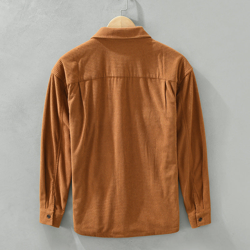Trevor – Long Sleeve Waffle Shirt in Japanese Style