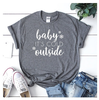 Carol – Women's Cotton T-Shirt with Cross Motif