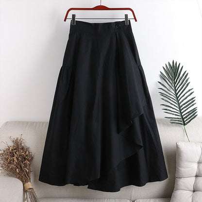 Shannon – A-Line Skirt with Button Details and Stitching