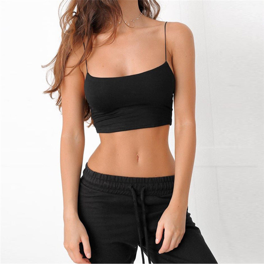 Lynda – Sleeveless Women's Cotton Crop Top