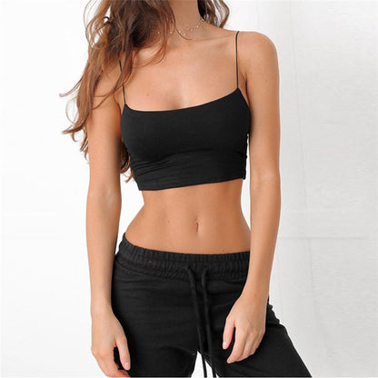 Lynda – Sleeveless Women's Cotton Crop Top