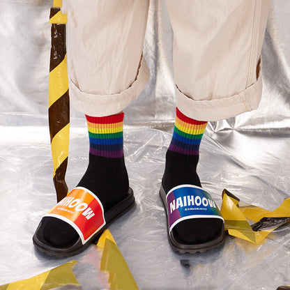 Joanne – Rainbow Plastic Sandals