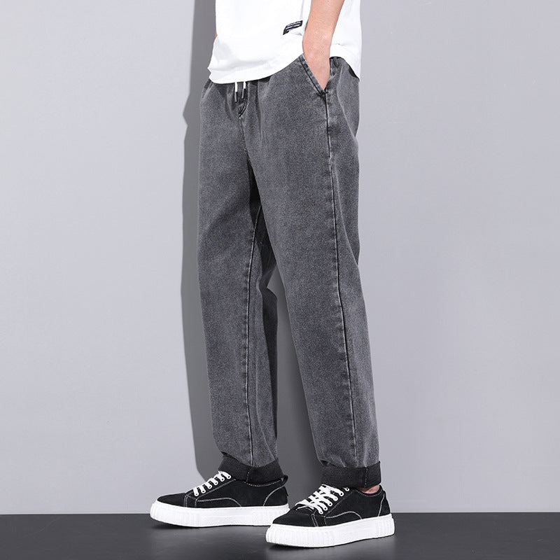 Nicholas – Casual Wide Men's Jeans with Elastic Waistband