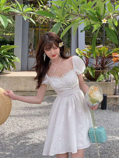 Barbara – Retro Tunic with Square Neck and Straps