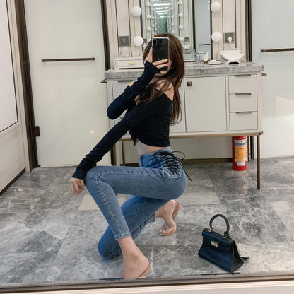 Audrey – High-Waisted Slim Skinny Jeans