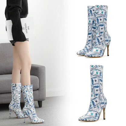 Caroline – Tapered Stiletto Boots with High Heels