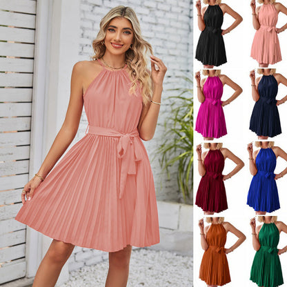 Amy – Strapless Pleated Summer Dress for Women