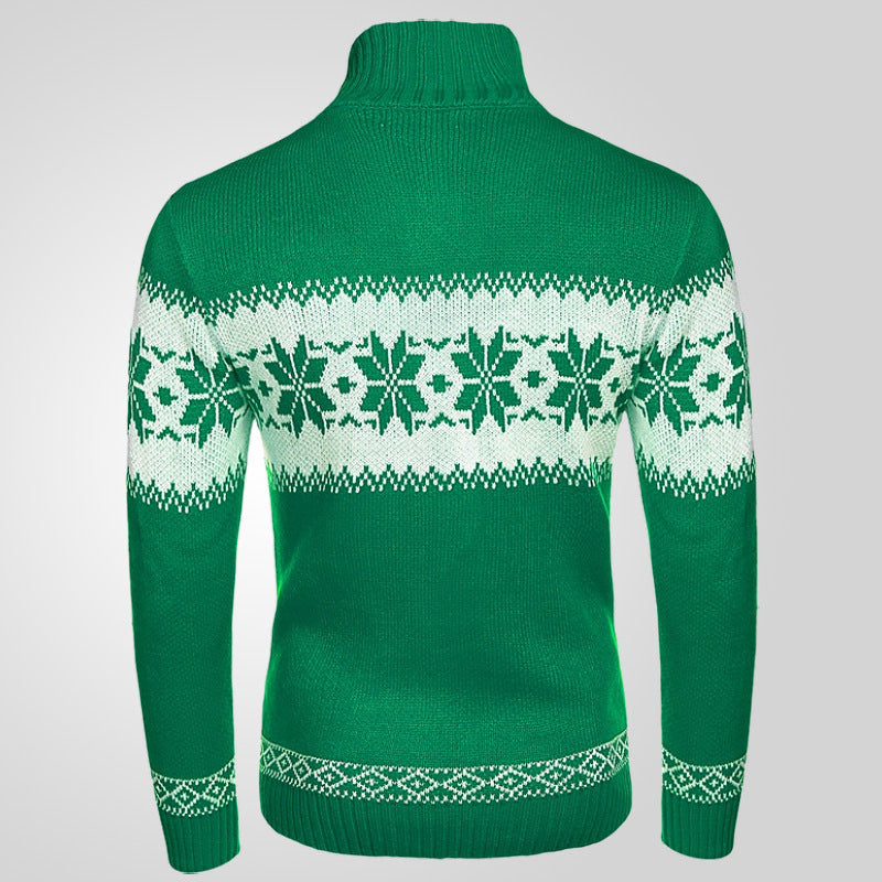 Terry – Men's Sweater with Christmas Motif and Jacquard Knit Design