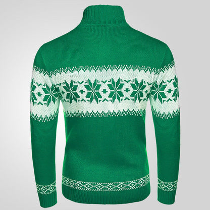 Terry – Men's Sweater with Christmas Motif and Jacquard Knit Design
