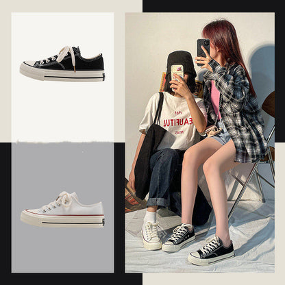 Kathryn – Low Canvas Shoes in 1970s Style