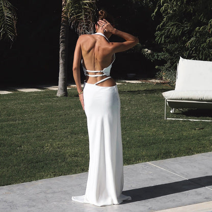 Kate – Sexy Solid Backless Halter Top