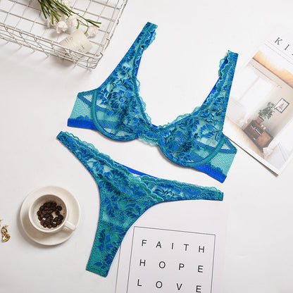 Leanne – Two-Tone Lace Lingerie with Steel Ring