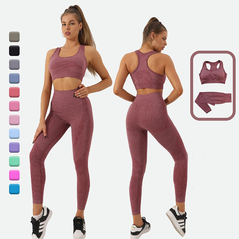 Julia – Seamless Two-Piece Yoga Set with High Waist Leggings