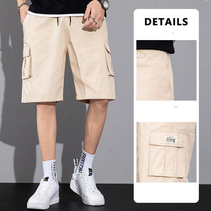 Dan – Casual Cargo Shorts with Drawstring and Multiple Pockets for Men