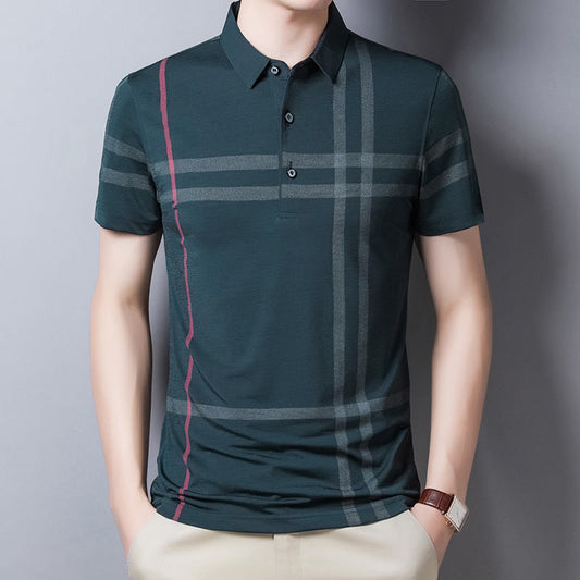 Simon – Summer Men's Polo Shirt with Stripe Pattern