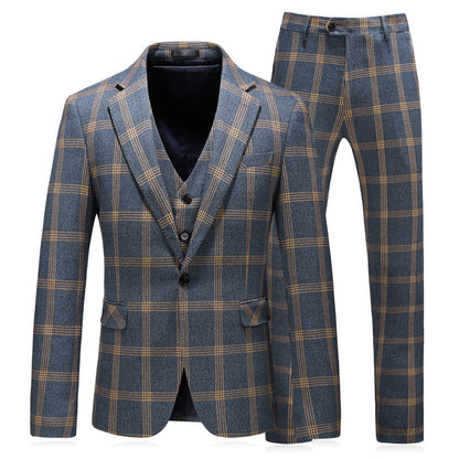 Rhys – Elegant Men's Suit with Check Pattern