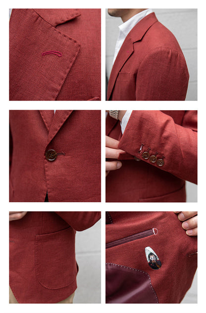 Trevor – Men's Suit in Pure Linen with Expert Craftsmanship