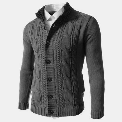 Raymond – Stand Collar Knit Button Men's Cardigan