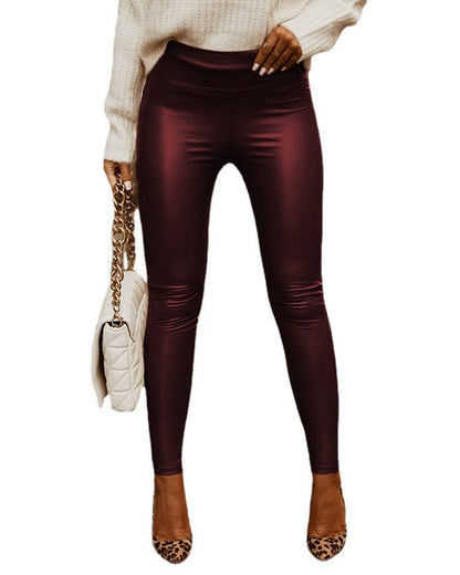 Ruby – Fashionable High-Waist Skinny Pants in Vegan Leather