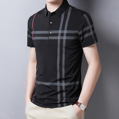 Simon – Summer Men's Polo Shirt with Stripe Pattern