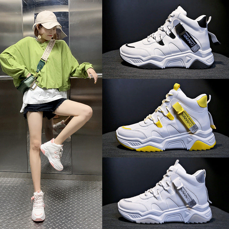 Gabrielle – High-Top Women's Sneakers in White