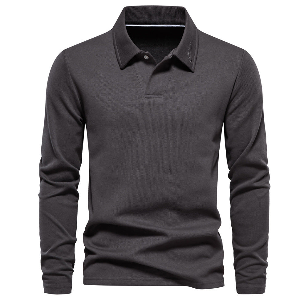 Martin – Long Sleeve Polo Shirt for Men in Solid Design