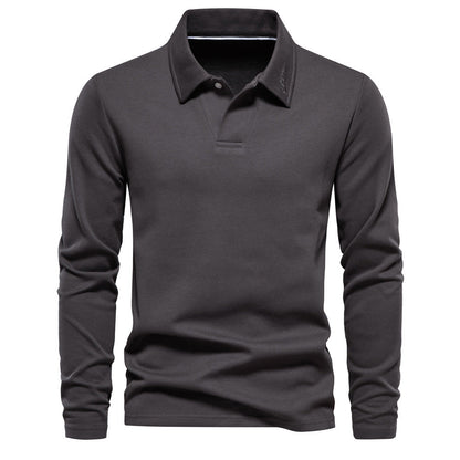 Martin – Long Sleeve Polo Shirt for Men in Solid Design