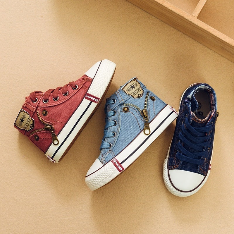 Rose – Breathable Denim Sneakers for Kids