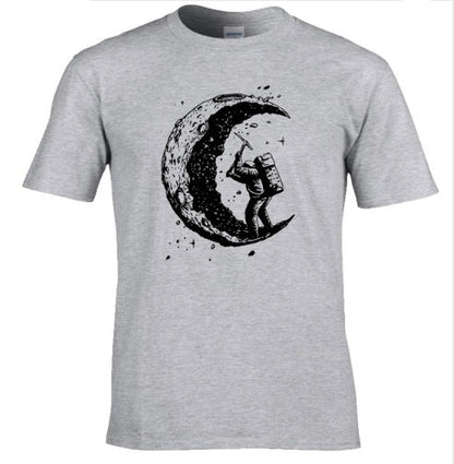 Frederick – Casual T-Shirt with Moon Print for Men