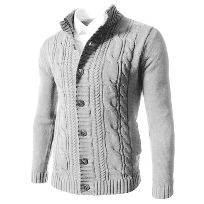 Raymond – Stand Collar Knit Button Men's Cardigan