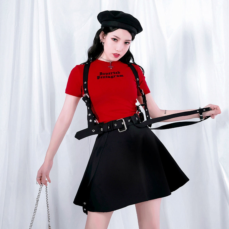 Helen – Versatile Punk Rock Metal Strap Dress