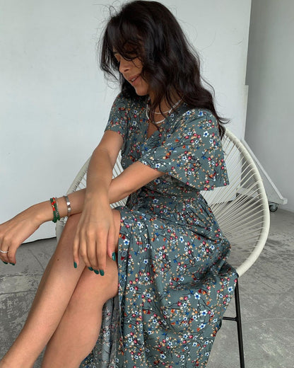 Jessica – Floral Tunic Dress with Slit