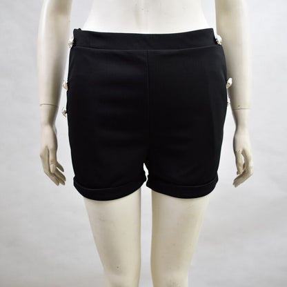 Tommy – Hot Plain Button-Decorative Shorts