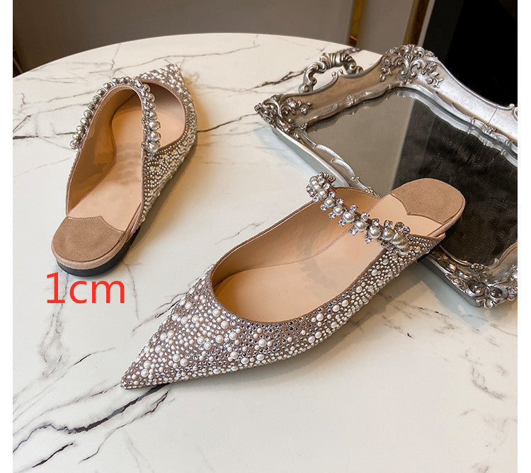 Sharon – Pointed Shoes with Rhinestones and Pearls