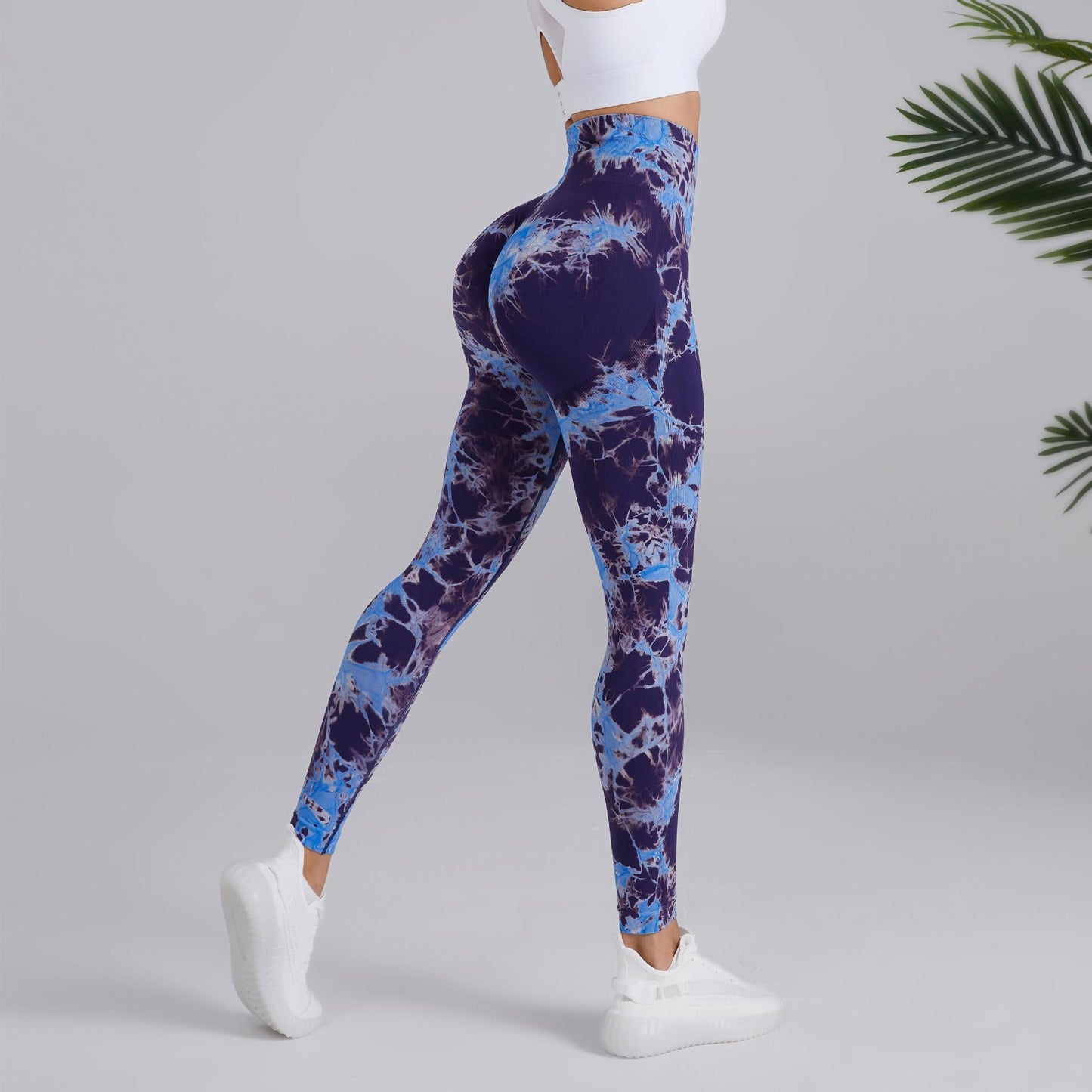 Francesca – High-Waisted Seamless Tie-Dye Yoga Pants for Women