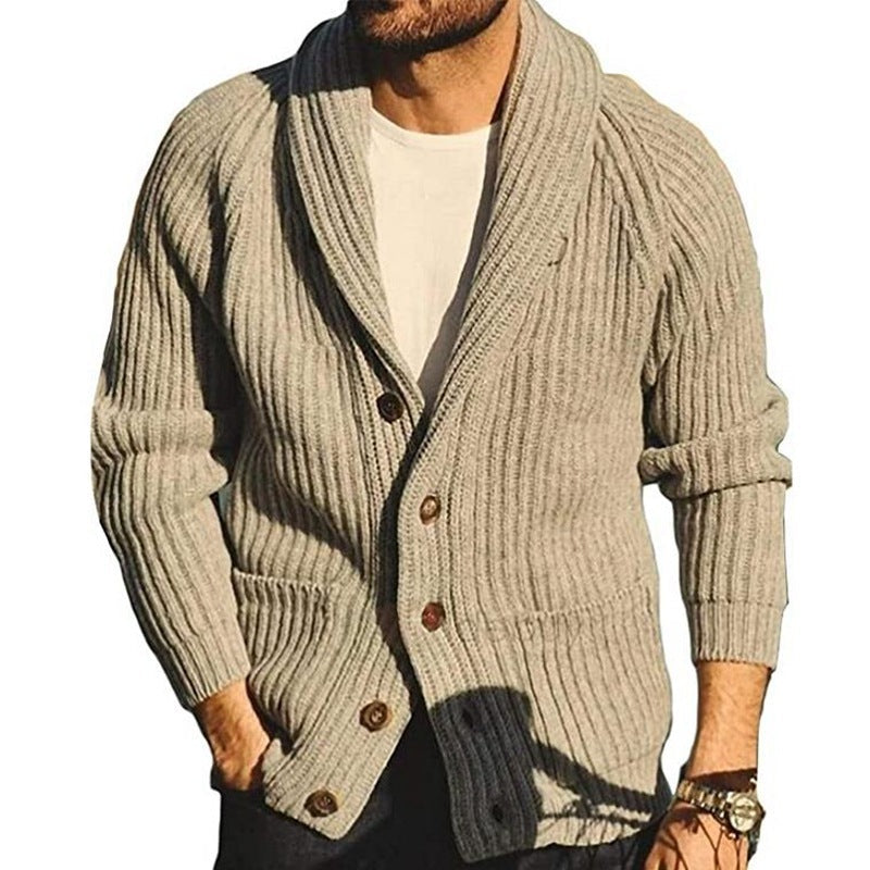 Stewart – Fashionable Men's Knit Cardigan with Buttons and Pockets
