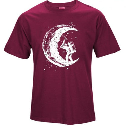 Frederick – Casual T-Shirt with Moon Print for Men